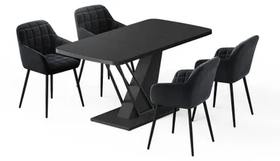 Imagen del producto de Set de mesa de comedor Vicco Fenaro 120 x 80 cm con 4 sillas de comedor, Model 62764