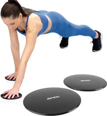 Image de Gymtek® 2x disques de glisse, Sliding Gliding Disc des deux côtés - set de 2 - Entraînement complet du corps, Gym, Fitness, Crossfit, Pilates