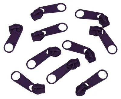 10 Reißverschluss Zipper für Endlosreißverschluss, 3mm, pflaume