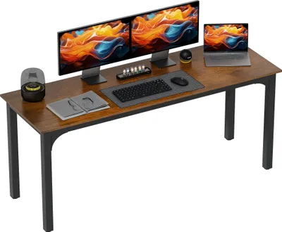 Produktbild von HOMCOM Schreibtisch Computertisch Bürotisch mit Industrie-Design, Stahlgestell
