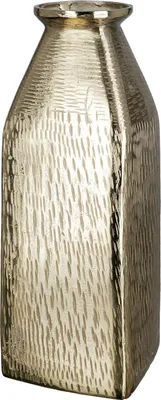Produktbild von GILDE Vase "Lola" goldfarben, mit grober Oberfläche, H.30 cm, Öffnung: D.6cm, 69150