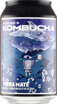 Image de Boisson gazeuse Kombucha Yerba Mate 330 ml - Pragers