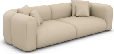 Produktbild von Echtleder 3-Sitzer Couch Belio Beige
