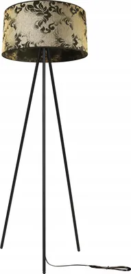 Image de Lampadaire avec abat-jour métallique à trois pieds, 45 cm