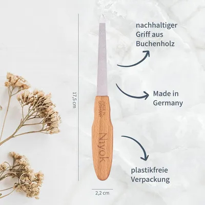 Produktbild von Saphirnagelfeile aus Solingen – mit Buchenholzgriff