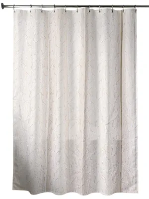 Produktbild von TENDANCE Duschgardine Duschvorhang 180 x 200 cm Badvorhang beige gold Blattmuster