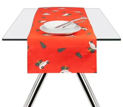 Obrázok produktu pre Excelsa, vianočná podložka pod jedálenský stôl, bavlna, 140Xh0,1X45 Cm, červená