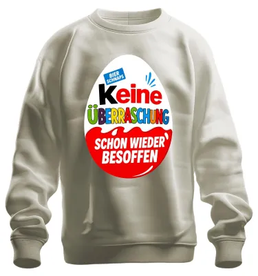 Immagine prodotto di Nessuna sorpresa. Di nuovo ubriaco. Birra, superalcolici, bere. Felpa, maglione, natura, M