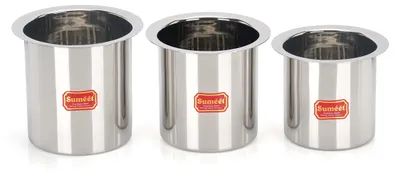 Obrázok produktu pre Sada 3 hrncov/kaniev na mlieko z nehrdzavejúcej ocele (400 ml, 550 ml, 750 ml)