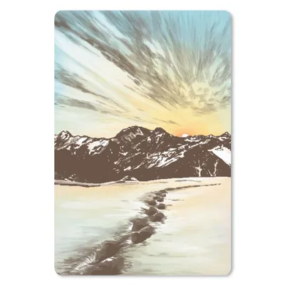 Produktbild von MuchoWow® Mauspad Mousepad Berg - Strand - Meer 40x60 cm - Mousepads - Maus Mat - Pad - Mausunterlage - Schreibtisch Accesoire