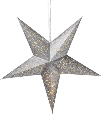 Produktbild von LED Papier Weihnachtsstern Ø 60cm Fensterstern Faltstern Innen warmweiß Batterie