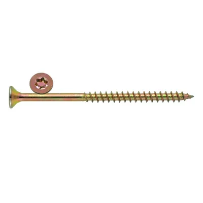 Produktbild von ARLI 500x Spanplattenschrauben 5x50 mm Torx TX25 Senkkopf Teilgewinde Stahl gelb verzinkt