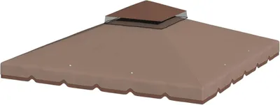 Produktbild von Ersatzdach Pavillon 3x3 m wasserabweisend Doppeldach Pavillondach Polyester