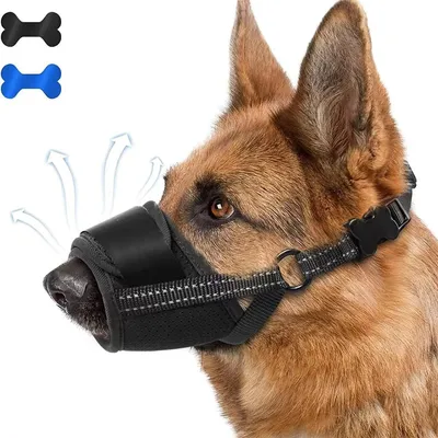 Produktbild von Heikoeco® Maulkorb für Hunde, atmungsaktiv, verstellbar, komfortable Polyester-Maske, ideal für kleine und große Hunde, sicherer Schutz,L