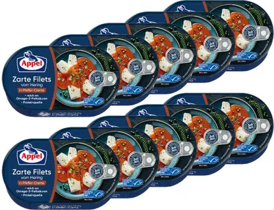 Produktbild von Appel MSC Heringsfilets in Pfeffer-Creme 10x200g