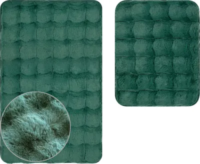 Obrázek produktu pro Koupelnová předložka Koupelnová předložka Aruba Green 2 ks. 2 kusy: předložka 50x80 + podložka 50x40