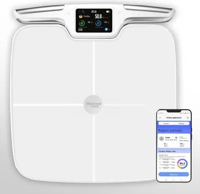 Produktbild von Analytische Personenwaage mit 57 Parametern Apple Health, Google Fit, WLAN