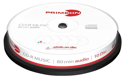 Zdjęcie produktu dla Primeon 2761111, 52x, CD-R, 120 mm, 700 MB, Pudełko CD/DVD cakebox, 10 szt.