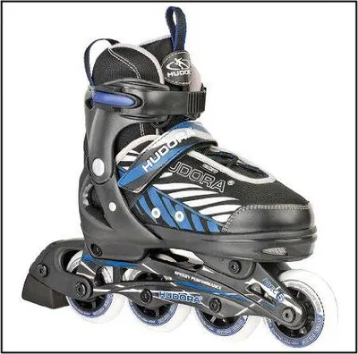 Immagine prodotto di HUDORA inliner per bambini Leon, taglia 29-40, nero/blu : 33-36 : nero