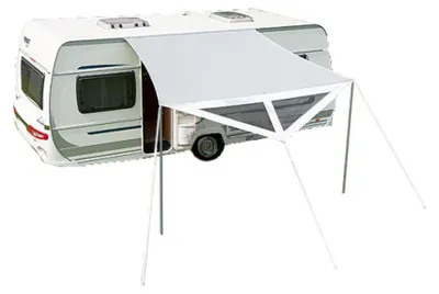 Produktbild von DWT Sonnensegel Delta II Gr.2 250x320cm (BxT) leichter Sonnenschutz für Camping-Bus und Wohnwagen - ultraleicht und schnell aufrollbar - Reisecamping