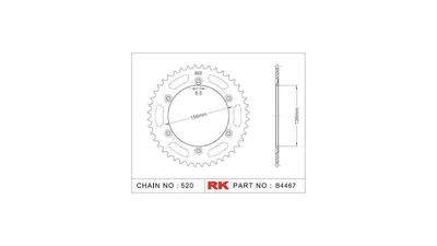 Produktbild von Rk Kettenblatt 520 51z Stahl silber