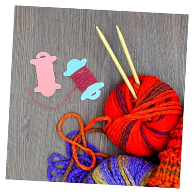 Produktbild von 50 Stück Bunte Kunststoff Garnspulenhalter für Handstricken und Häkeln