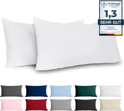 Produktbild von Famanu Kissenbezug 40x80 cm Set von 2 - Weiß