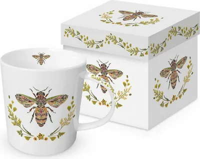 Produktbild von PPD Green Bee Trend Mug, in Geschenkbox, Tasse, Teetasse, Kaffee Becher, 350 ml, 604365