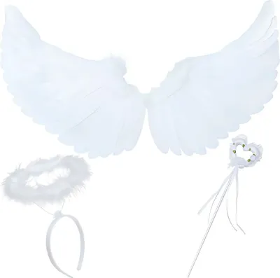 Image de Ruhhy 26478 Costume d'ange avec accessoires, blanc