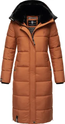 Produktbild von Marikoo Damen Winterjacke Parka Stepp Mantel Kunstfell gefüttert Kapuze RELIZIAA Rusty Cinnamon Gr. 44 - XXL