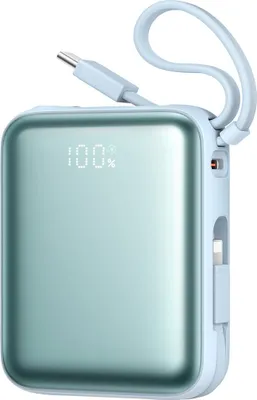 Produktbild von Powerbank Joyroom Jr-Pbf27 22,5W 10000Mah Z Dwoma Wbudowanymi Kablami - Niebieski