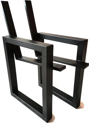 Produktbild von Nohy lavice 2ks. 45x90cm čierne, práškovo lakované bežce rám lavičky oceľové nohy záhradnej lavičky
