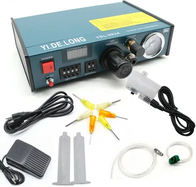 Image de Distributeur automatique de colle liquide Distributeur de colle de voiture Digital Display Dropper Timing Glue Dispenser Machine à coller