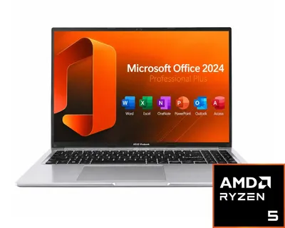 Produktbild von ASUS VivoBook 16 - Ryzen 5-150 - 24GB DDR5 - 1TB SSD - WUXGA - MS Office 2024 - Windows 11 Home