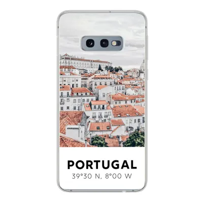 Produktbild von MuchoWow® Handyhülle Schutzhülle Hülle für Samsung Galaxy S10e Portugal - Europa - Rot - Silhouette Silikon Softcase Handy Hülle - Handy