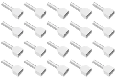 Produktbild von VLTG Doppeladerendhülse 2x0.5/8mm isoliert Weiß 20 Stück zur Kabelmontage