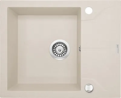 Productafbeelding van Deante - ANDANTE granieten spoelbak, 1-delig met afvoerbak, 59x49 cm, beige