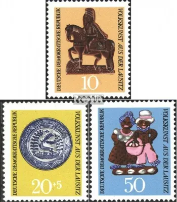 Produktbild von Briefmarken DDR 1969 Mi 1521-1523 (kompl.Ausgabe) gestempelt Volkskunst aus der Lausitz