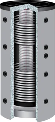 Produktbild von 3000 Liter TWL Hygienespeicher KER2-3000, 2 Wärmetauscher, mit 120mm Isolierung