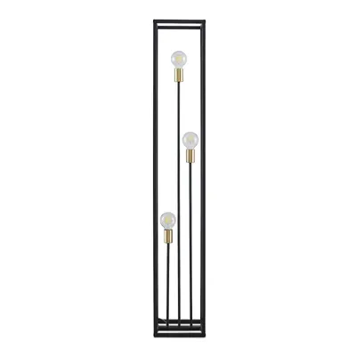 Produktbild von Lindby Stehleuchte Tiliane, schwarz, Metall, 3-flg., 153cm