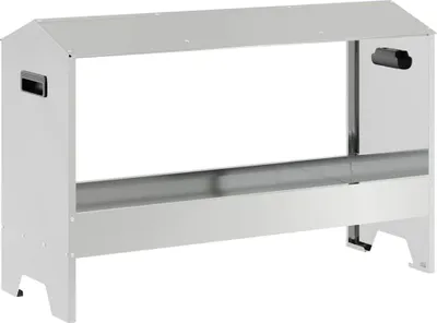 Image de vidaXL Mangeoire pour poules Argent 81 x 32 x 53,5 cm Acier galvanisé