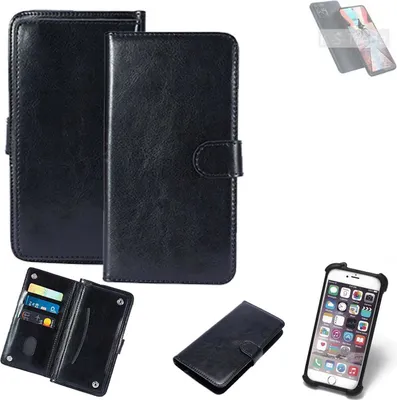 Produktbild von K-S-Trade 360° Hülle kompatibel mit Motorola Moto G Power 5G schwarz Kunstleder Case BookCase WalletCase Kunstlederederhülle Handyhülle,