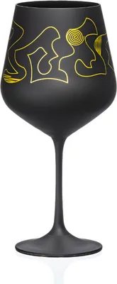 Produktbild von Weingläser Electric Mixology Kristallglas in schwarz-gold 550 ml 2er Set Crystalex Bohemia