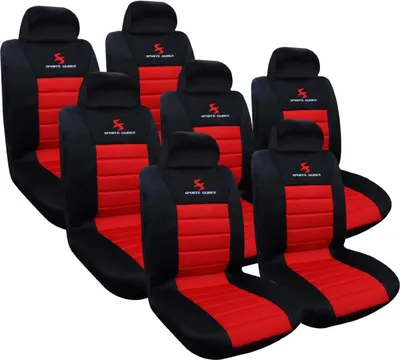 Produktbild von WOLTU AS7257-7 7er Sitzbezüge Auto Einzelsitzbezug universal Größe, Komplettset, rot