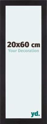Produktbild von Bilderrahmen, 20x60 cm, Schwarz Gemasert, MDF, Mura