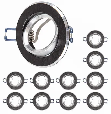 Produktbild von 10x Einbaurahmen GU10 SET 68mm inkl GU10 Sockel 16302-9