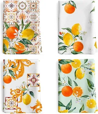 Produktbild von Famanu Küchenhandtuch 100% Baumwolle - schnelltrocknend - 50 x 70 cm - Set von 4