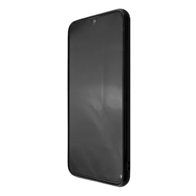 A black smartphone case is shown from a side angle against a white background.