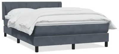 Immagine prodotto di vidaXL Letto a molle con materasso grigio scuro 160x210 cm in velluto