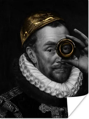 Produktbild von MuchoWow® Poster Wilhelm von Oranien - Adriaen Thomasz - Gold 90x120 cm - Wohnzimmer